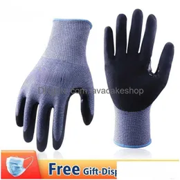Hand Protection Wholesale Cut Resistant Gloves Pe Washable Summer Working 12 Pairs Abrasion Industrial Mechanic Nitrile Glove Drop Del Dhq3W