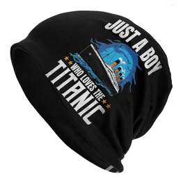 Berets All Season Beanies Caps For Boys Who Love The RMS Titanic Accessories Bonnet Hats Knitting Hip Hop Unisex Humor Warm Cap