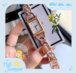 Montre De Luxe Small Size Quartz Fashion Watch 32mm Rectangle Shape Dial Clock Woman Stainless Steel Strap Popular Retro Rose Gold Silver Case Bracelet Watches