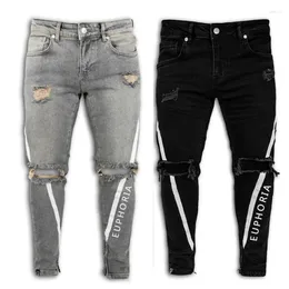 Мужские джинсы Homme Jean Pantalon Dechire 2023 Грузовые брюки бегают мужчины Harem Sweat Antres