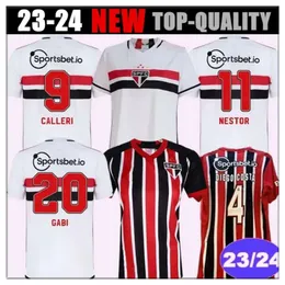 QQQ8 23 24 SAO PAULO FC SOCCER Jerseys Luciano 2023 KIT KIT ARBOLEDA RAFINHA CALLERI ALISSON PABLO Maia Pele Eterno Home Football Shirt