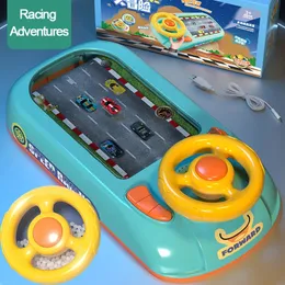 ダイキャストモデルカーの子供レースステアリングホイールドライビングおもちゃ車両電子シミュレーションアドベンチャーデスクトップゲームシミュレーションドライビングおもちゃ231101