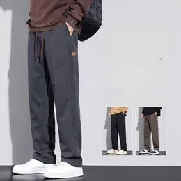 Pantalones para hombre Pantalones deportivos rectos informales con cintura elástica moda ropa de calle primavera pantalones deportivos para correr