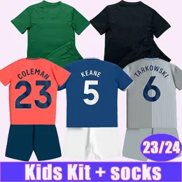 23 24 Patterson Keane Kids Kit Soccer Jerseys McNeil Tarkowski Young Onana Doucour Calvert-Lewin Harrison Home Away 3rd GK Football قمصان