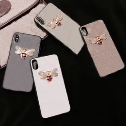 Moda 3D pszczoły projektanty telefonu na iPhone 15 15pro 14 14pro 14plus 13 13pro 12 12pro 11 Pro Max PU skórzane osłony telefonu komórkowego z Samsung S23 S22 Ultra