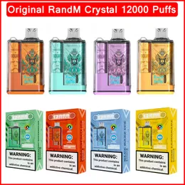 Оригинальный Fumot Randm Crystal 12000 Puff 12K одноразовый вейп 0% 2% 3% 5% E Сигарета с перезаряженной батареей 650 мАч.