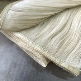 Extensões de cabelo novas Remy Humano tece tecela de trama plana Fita de fita de seda Facas