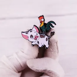 Brosches fantasy film metall badge söt piglet kuk kawaii kläd smycken gåva pojkar flickor barn tillbehör lapel pin