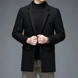 Men's Wool Blends 2023 Fashion Jacket Vintage Style Business Casual Winter Fall Coats Male Solid Classic Overcoat 231102