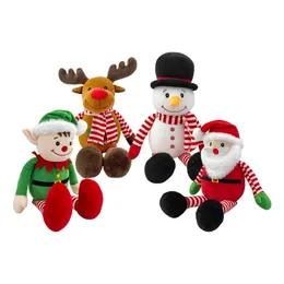 Partihandel Santa Claus Dolls älg Plush Toys Snowman Dolls Tygdockor Julklappar Aktivitetsgåvor GRATIS UPS/DHL