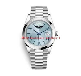 9 стиль мужские спортивные часы 228206 M228206-0044 Sapphire Glass 40 мм Ice Blue Dial Sapphire Glass 2813 Автоматическое движение мужчины.