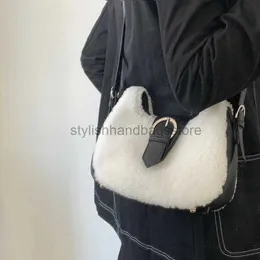 Axelpåsar handväskor fårskinn luft kontrast hink väska kvinnors vinterfasion soul väska stor kapacitet sael designer handväska sling bagstylishhandbagstore