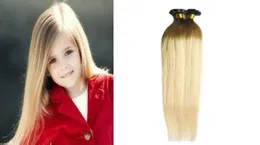 T4613 100 g Blonde Fusion Hair Extensions Ombre das Haar zur Erhöhung der Kapsel Pre Bonded Flattip 100s 4B 4C Ombre Echthaar2979161