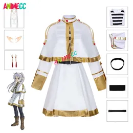 Sousou no frieren cosplay costume peruk skor anime trollkarl klänning alf öron halloween fest charistmas för kvinnor flickor cosplay