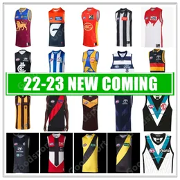 Qqq8 23 24 Afl Port Adelaide Crows Karnten Jersey Essendon Bombers St Kilda Brisbane Fremantle Dockers Tank Top Gold Coast Hawthorn Vest