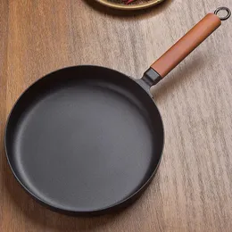 Pfannen Gusseisentopf Vintage geschmiedeter chinesischer Wok Antihaft-Bratpfanne Home 26CM Küche Kochen für Induktionsherd Gasherd