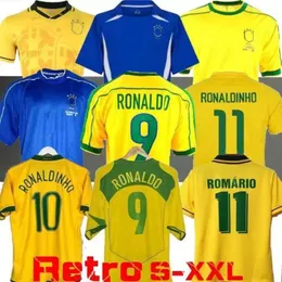 QQQ8 1998 Domowe koszulki piłkarskie 2002 Retro Zico koszulki Carlos Romario Ronaldinho 2004 Camisa de Futebol 1994 Bebeto 2006 Kaka 1982 Ronald O