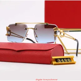 أزياء العلامة التجارية رجالي نسائية نظارات الشمس مصممة نظارة شمسية فاخرة جولة المعادن العلامة التجارية للرجال للرجال العدسات الزجاجية مرآة مع صندوق
