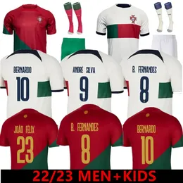 2023 Top Al Nassr FC Ronaldo Futbol Forması Al-Nassr 22 23 Portekizli Bruno Fernandes Diogo J. Danilo Portuguesa Hayranları Versiyonu Portugueser Erkekler Çocuk Kit Futbol Shiirt