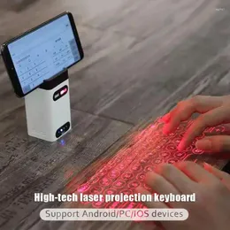 Dekoracyjne figurki Wirtualna laserowa klawiatura Bluetooth bezprzewodowy Projektor Projektora do laptopa na podkładce komputerowej z funkcją myszy
