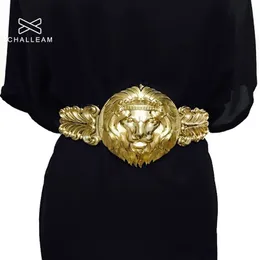 Belts Golden Weist Fashion Women's Metal Wide Bandband Female Luxury Brand Belty Ladies Light For Dress 108 231101