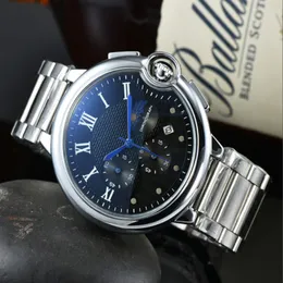 Роскошные мужские часы, новые часы из нержавеющей стали, кварцевые часы с батарейкой, супер яркие сапфировые часы montre de luxe