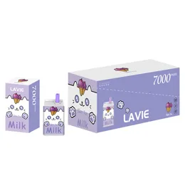 Oryginalne Lavie Milk 7000 Puffs Dostęp E-papieros 600 mAh akumulator 10 Smaki 2% 5% Pojemność Cewka 16 ml OEM ODM Vape