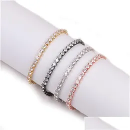 Chain Link Chain Micro Inlaid Zircon Bracelet Starlight Bright Fashion Fine European Charm Trend Adjustable Size Jewelry Dro Dhgarden Dhn96