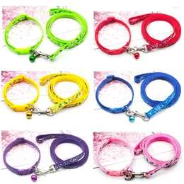 Dog Collars 6 Pcs Cute Pet Traction Rope Puppy Adjustable Cat Accessories Lead Leashes Necklace Many Colors Are Available