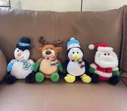 Simpatica bambola di peluche di Babbo Natale, bambola di alce di Natale, pupazzo di neve, decorazione natalizia