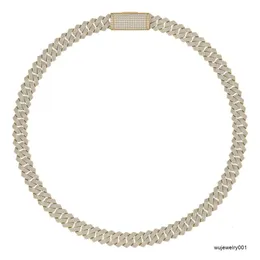 22" in 10 KT Hip-Pop Icedout Cuban Link Chain mit SI-Naturdiamanten für Unisex zum Großhandelspreis des Herstellers