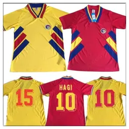 QQQ8 Retro 1994 Romania Jersey 10 Hagi 6 Chiriches Popescu Maxim Soccer Sirt 9 Raducioiu Futbol Calcio Petrescu 2 Moldovan 17 Prodan