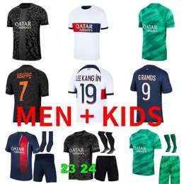 23 24 MBAPPE HAKIMI soccer jerseys Vitinha O.DEMBELE VERRATTI Maillots de football shirt 2023 2024 LEE KANG IN M.ASENSIO G.RAMOS SKRINIAR Men kids kit shirt uniforms