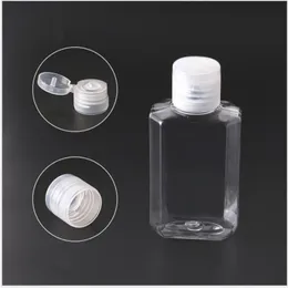 60 ml plastikowa pusta butelka do napełniania alkoholu Łatwo do przeniesienia przezroczyste przezroczyste plastikowe butelki dezynfekującego rękę do płynu MVHMM