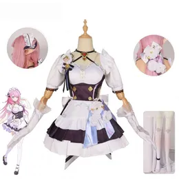 Anime Game Honkai Impact Elysia Maid Outfit Cosplay Costume Halloween For Woman Dress Cosplay