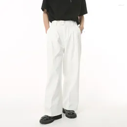 Garnitury męskie syuhgfa trend garnitur spodnie solidny kolor wszechstronne proste spodnie koreański