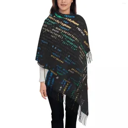 Scarves Custom Printed Computer Programmer Programming Code Scarf Women Men Winter Warm Science Hacker Coder Shawl Wrap