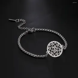 Link pulseiras jeshayuan hinduísmo flor de lótus pulseira para mulheres índia meditação oração símbolo jóias