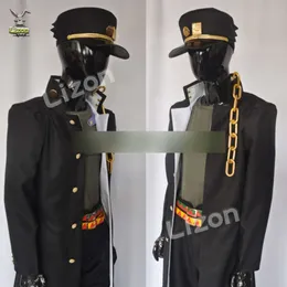 Anime Jojo's Bizarre Adventure Cosplay Costume Jotaro Kujo Uniform Black Party Halloween cosplay