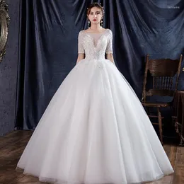 Bröllopsklänning enkel kort ärmskinande paljetter klänning plus storlek skräddarsydda brudklänningar vestido de noiva brud