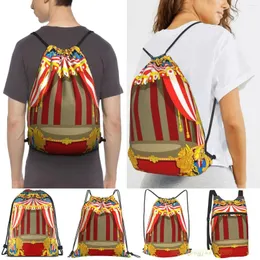 Shopping Bags Carnival Circus Vintage Women Drawstring Sackpack Gym Men Outdoor Travel Backpacks For Training Fitness Swimming Bag