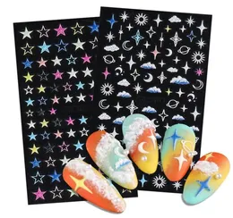 5D Stereo Relief Nails Art Colorful Love Star Moon Nail Glue Glue Manicure Associory ملصقات الأظافر 6377609