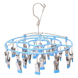 Clothing Storage & Wardrobe Metal Clothes Pegs Flower Shape Drying Rack Hanging Socks Multi-pin Clothespin Save Space Hangers Laundry Organi