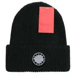 Beanie / Skull Caps Designer Chapéus de Malha Ins Popular Canadá Chapéu de Inverno Clássico Carta Goose Print Knit 2023A
