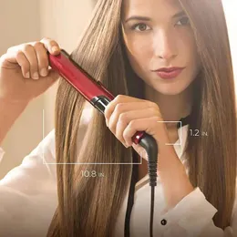 Hair Straighteners Iron Flat 2in1 ceramic coating straightener comb hair Curler beauty care healthy curling irons flat iron 231101