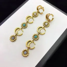 Lüks Marka Tasarımcıları Stud Dangle Hoop Geometrik Kadınlar Uzun Tassel Rhinestone İnci Küpe Düğün Partisi Jewerlry