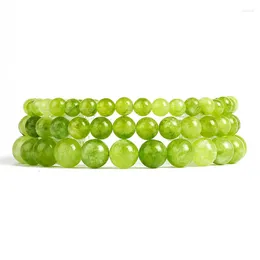 Strand Natural Apple Green Quartzs Bracelets Women 4/6/8/10mm Crystal Mica Stone Reiki Energy Men Charm Yoga Jewelry Pulseras