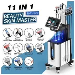 11 in 1 Multifunction Hydro Facial Machine Pure Water Oxygen RF Ultrasound Hydrodermabrasion Oxygen Jet Facial Serum Introduction Machine For Spa Salon