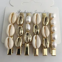 Hair Clips Women Shell Clip Accessories Baroque Pearl Pins Korean Pince Cheveux Femme Bijoux For Wedding Jewelry Decoration