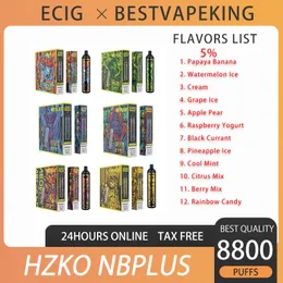 HZKO NBPLUS 8800PUFFS Disponível de cigarros e caneta VAPE DESPECIO